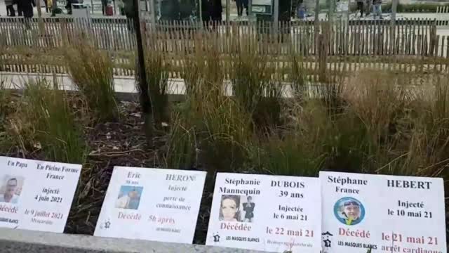Les Masques Blancs Nantes Sitting morts apres injections le 28 janv 2023