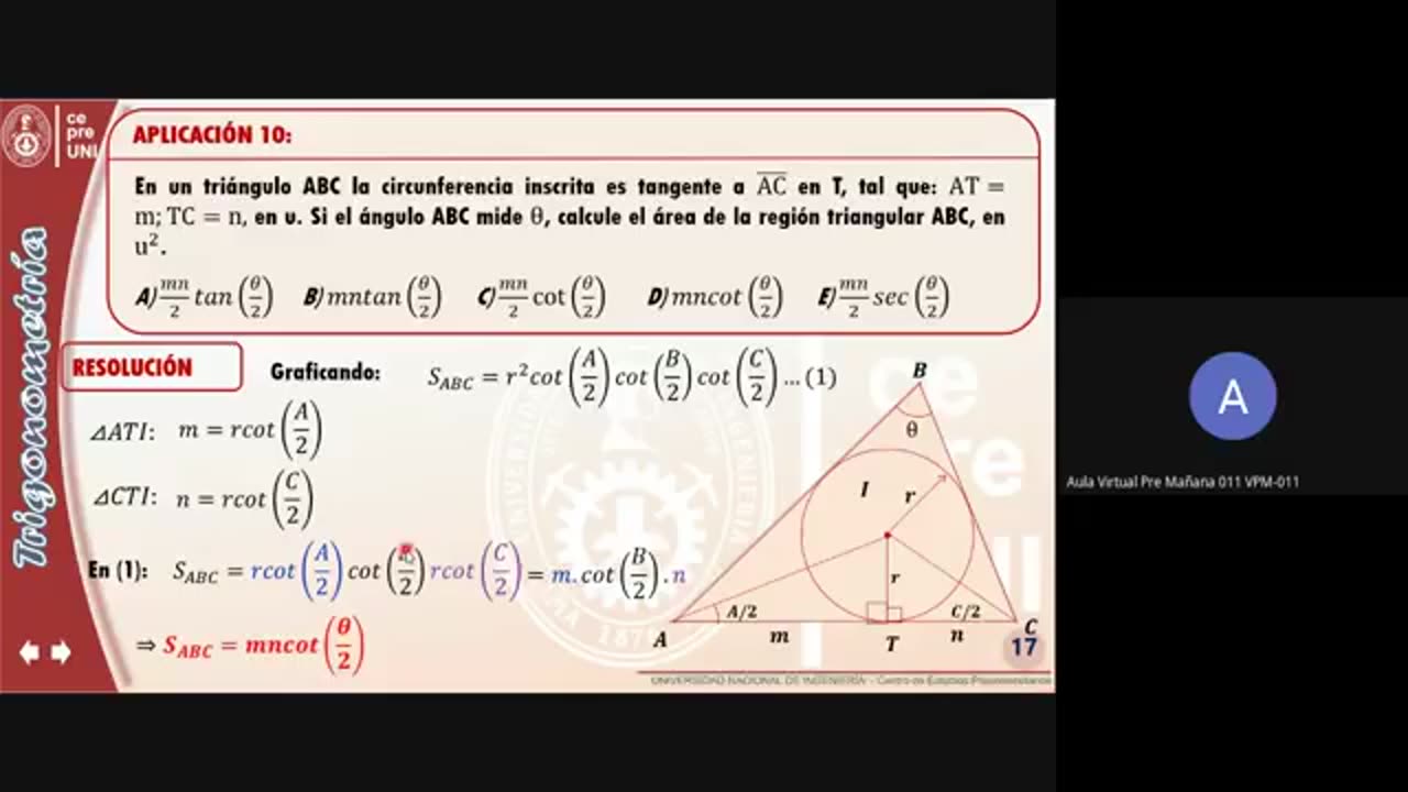 CEPRE UNI 2021 - 2 | SEMANA 15 | TRIGONOMETRÍA S02