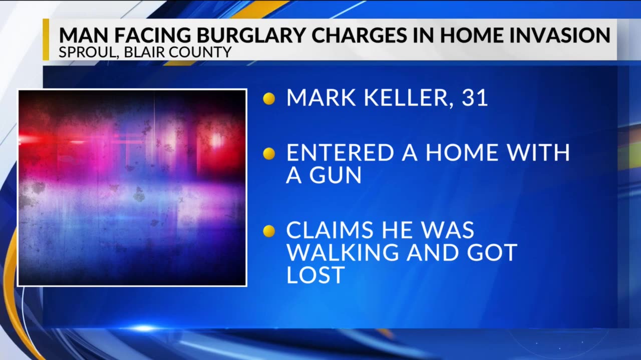 'High as a kite:' Blair County man charged with burglary