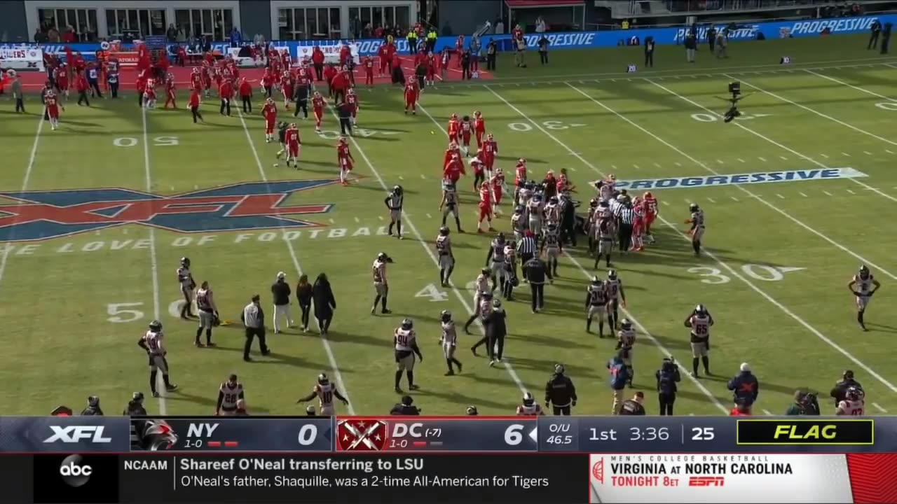 XFL Benches Clearing Brawl!