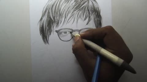 Ed Sheeran's Best Look Pencil Drawing