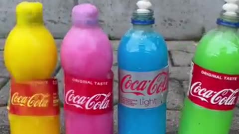 Coca Cola, Fanta, Sprite und Mentos