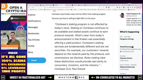 COINBASE COULD TAKE A 20% HIT AFTER THE SEC CRACKDOWN. PLUS SUPER BOWL COMMERCIALS!