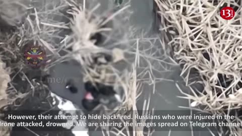 Russians who fell into channel while escaping drone, drown in water