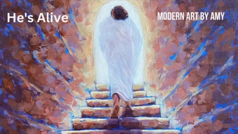 How to Paint Jesus Time-Lapse, Resurrection of Jesus Art, Acrylic Painting Tutorial