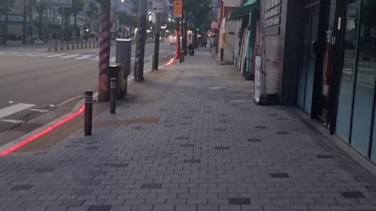 Early morning Korean street view