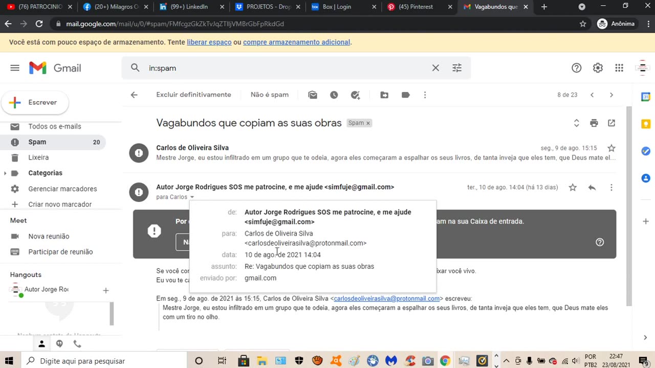 EMAILS DE BANDIDOS MAÇONS 5