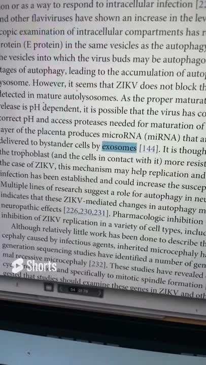 My oldest file with “exosome” in it was Robert Malone describing how Zika penetrates the placenta!