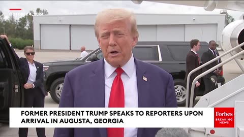 BREAKING NEWS- Trump Rails Against Biden-Harris Response To Hurricane Helene Upon Arrival In Georgia