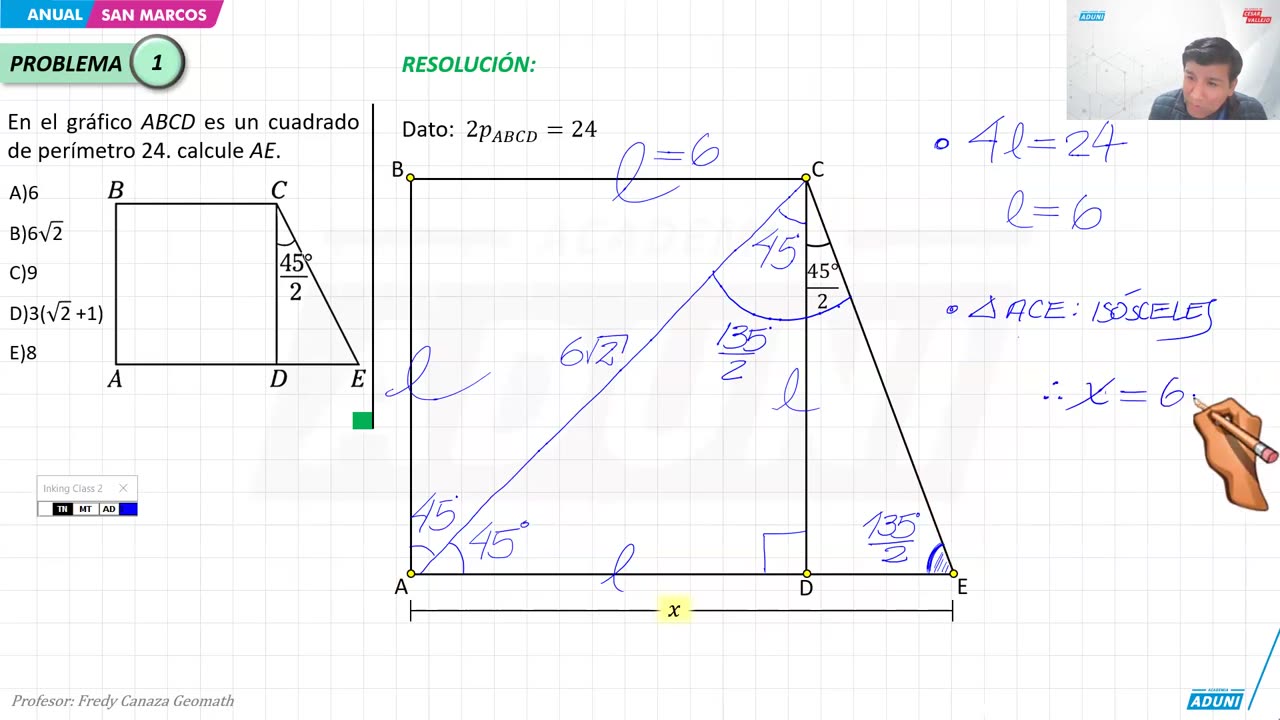 ANUAL ADUNI 2024 | Semana 11 | Álgebra | RV | Geometría