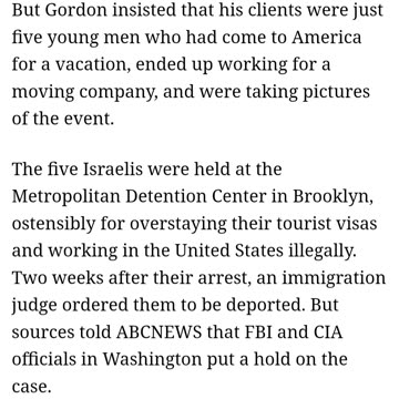 9/11 Dancing Israelis. ABC Article, Were Israelis Detained On 9/11 Spies?