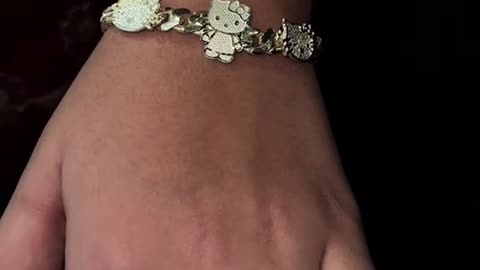 Real 10K Gold Hello Kitty Custom Bracelet