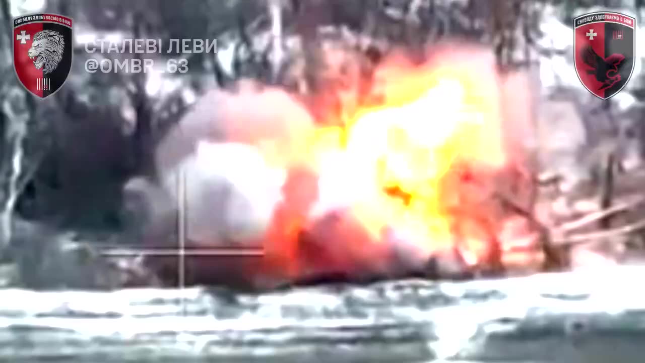 Russian Bunker Explodes into Flames