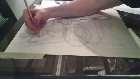 Pencil art time lapse for page 70