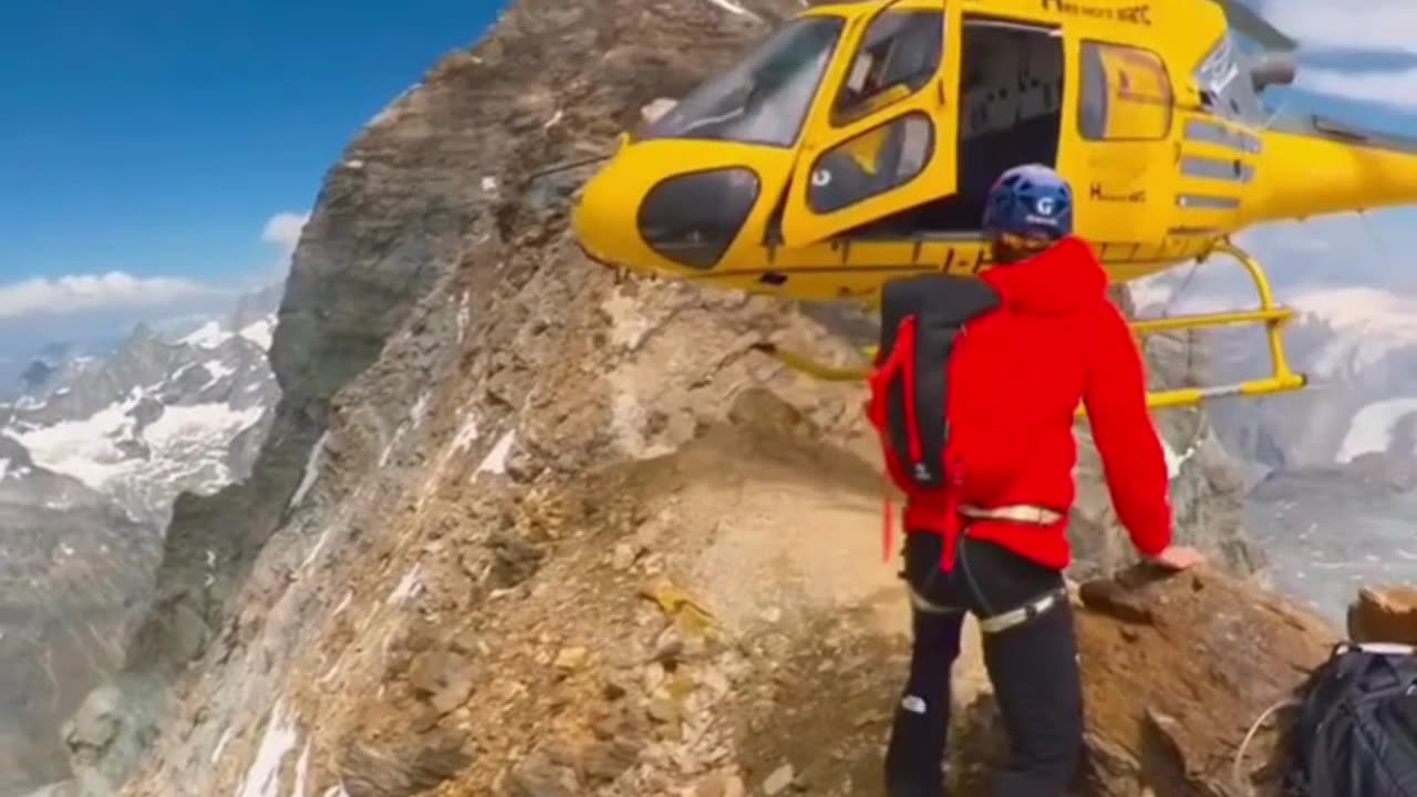 Daring Helicopter Rescue by Heli Mont Blanc! 🚁❄️😱