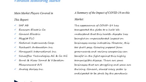 Vibration Monitoring Market: Comprehensive Analysis, Segmental Insights and Forecast by 2030