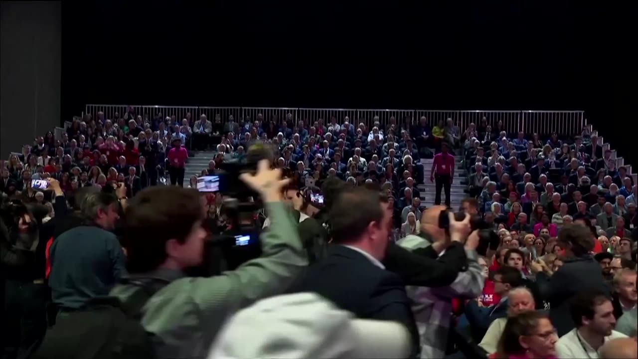 Pro-Palestinian protestor disrupts UK finance minister's speech