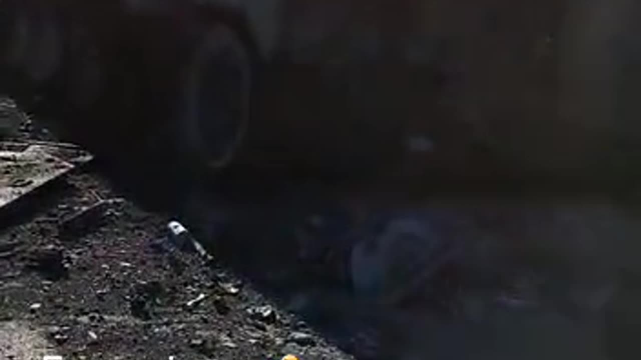 Ukrainian Soldier films there recently destroyed armoured vehicles