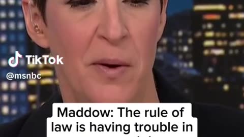 Maddow talking rule of law.