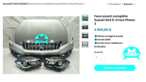 ALLOMOTEUR.COM - Face avant complète Suzuki SX4 S-Cross Phase 2