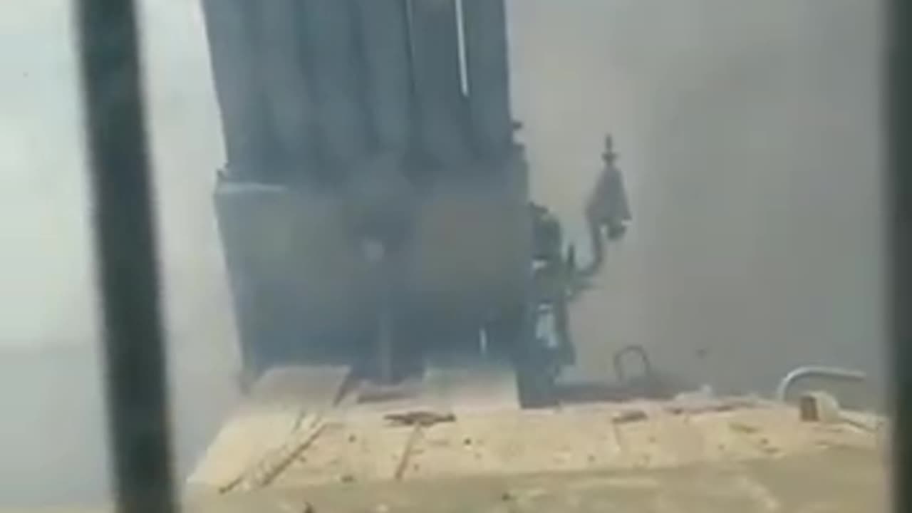 Ukrainians Firing a Heavy Grad Launcher