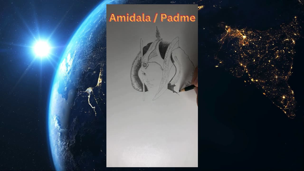 Princess Amidala / Padme from Episode 1 timelapse drawing