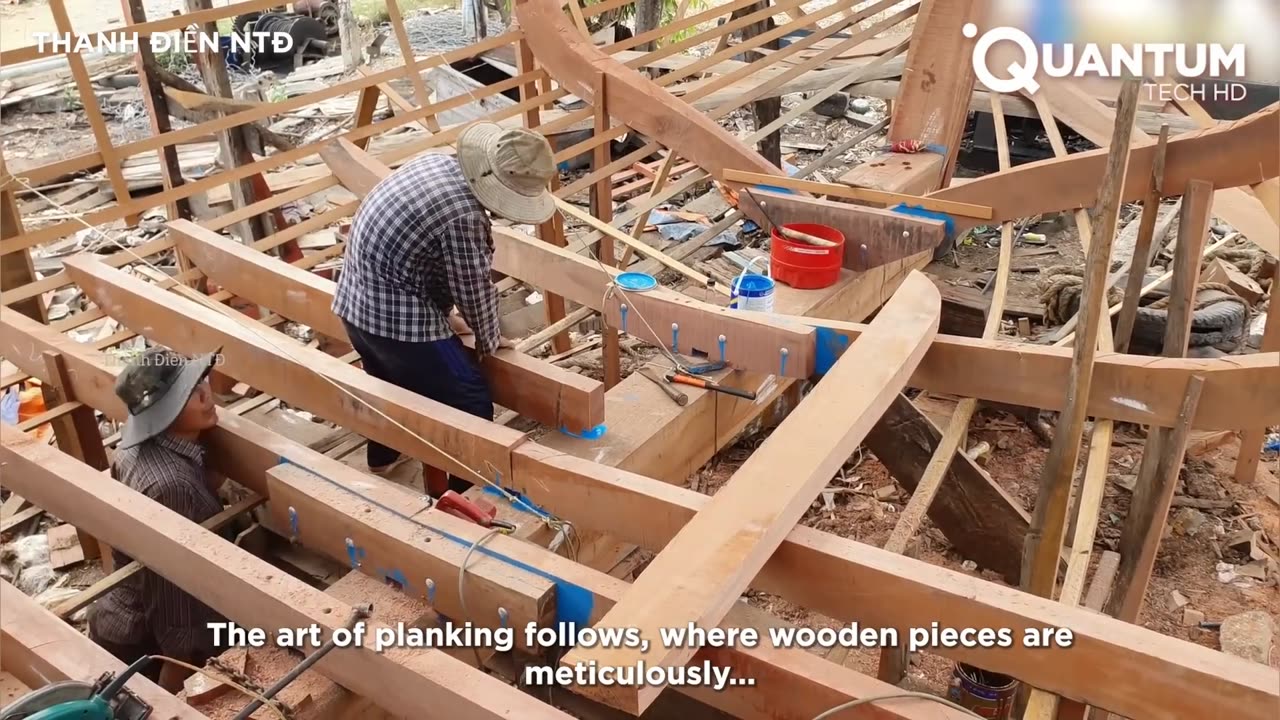 Craftmen Build Massive Wooden Vessel From Scratch | by @ThanhdienNTD