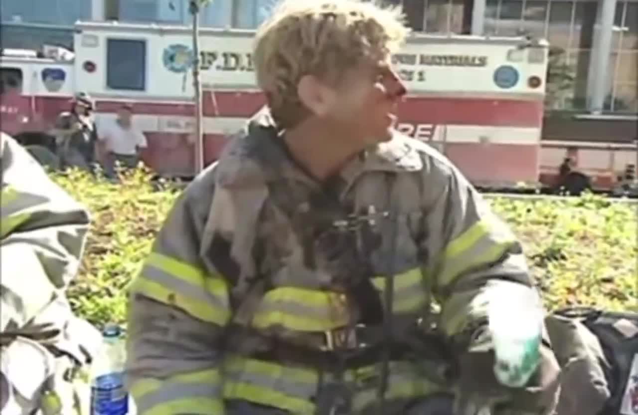 9/11 Firefighters talk about an explosion.