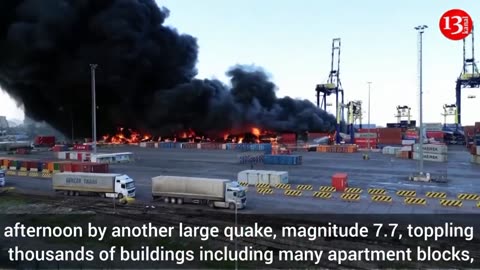 WATCH: Huge fire at Turkey's Iskenderun Port