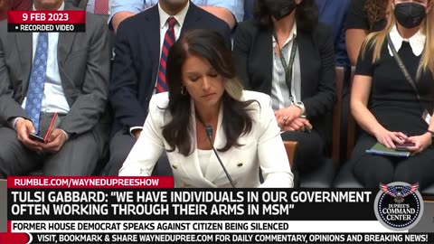 Tulsi Gabbard Returns To The House To Slam Censorship