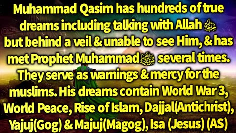 Muhammad Qasim and The Ulamas Scholars Muftis and Muslim Leaders Allah and Muhammad SAW in my Dream