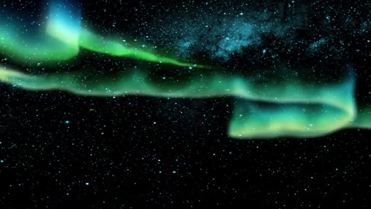 Northern Lights and Shooting Stars Relaxing Relax Screensaver