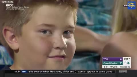 Boy's Epic Staredown Battle