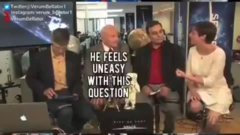 Buzz Aldrin spilling the beans while his handler tries to keep him in check