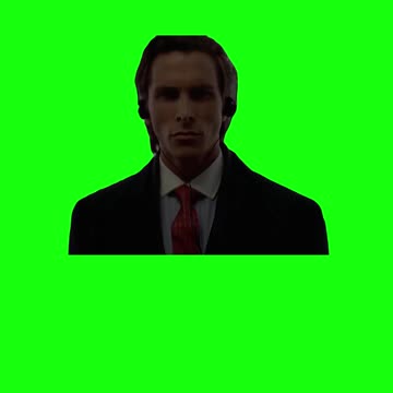 Patrick Bateman Walking with Headphones | Green Screen