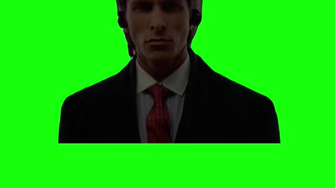 Patrick Bateman Walking with Headphones | Green Screen