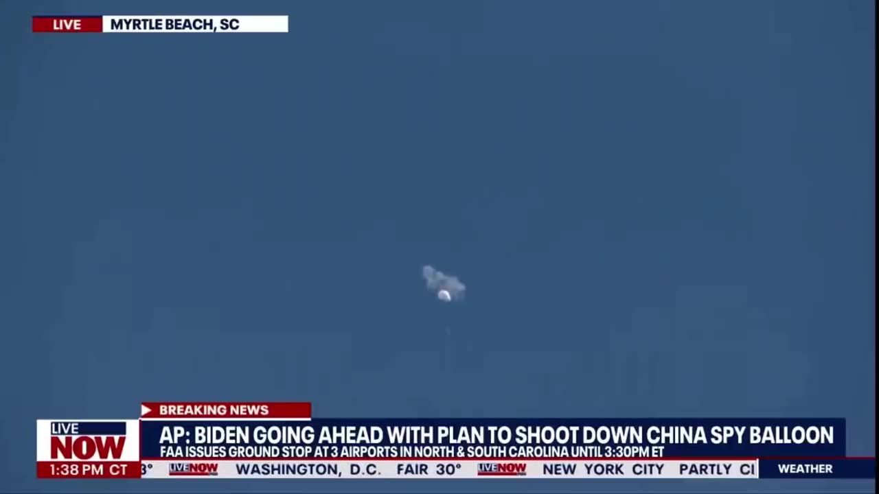 BREAKING 🚨 The Chinese spy balloon has been shot down by the U.S. military.