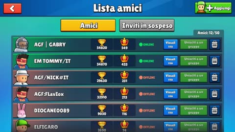 Gioco a Stumble Guys live con amico su Discord