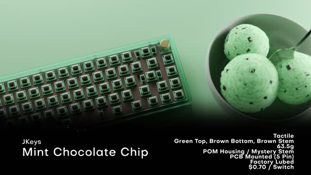 Actual Endgame Tactile - Mint Chocolate Chip Switch Overview