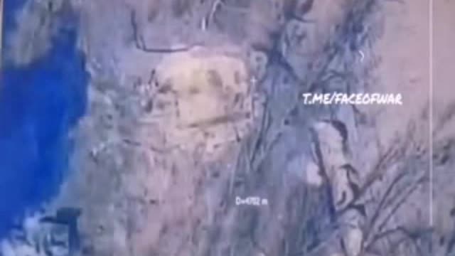 Ukrainian armour taken out with the help of a drone