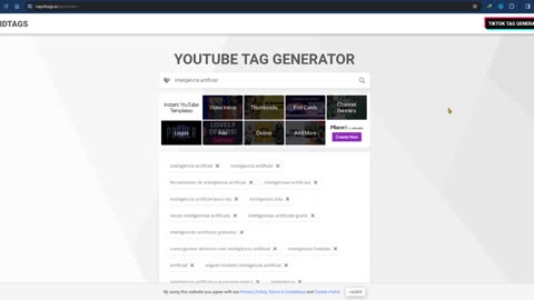 Gerador de tags (#hashtags) para vídeos gratuito