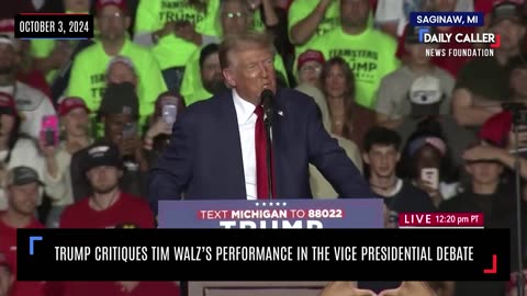 Trump Critiques Tim Walz's Performance In The Vice Presidential Debate