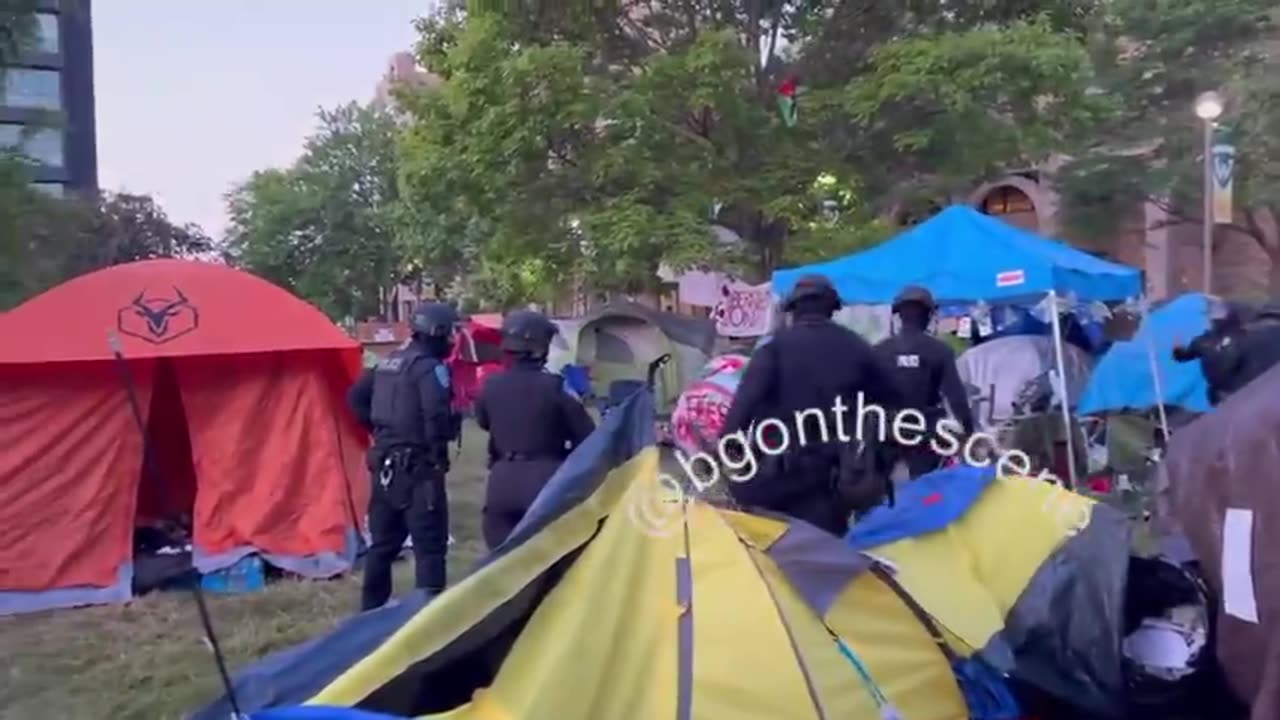 Another Hamas encampment going down at Wayne State University this morning.