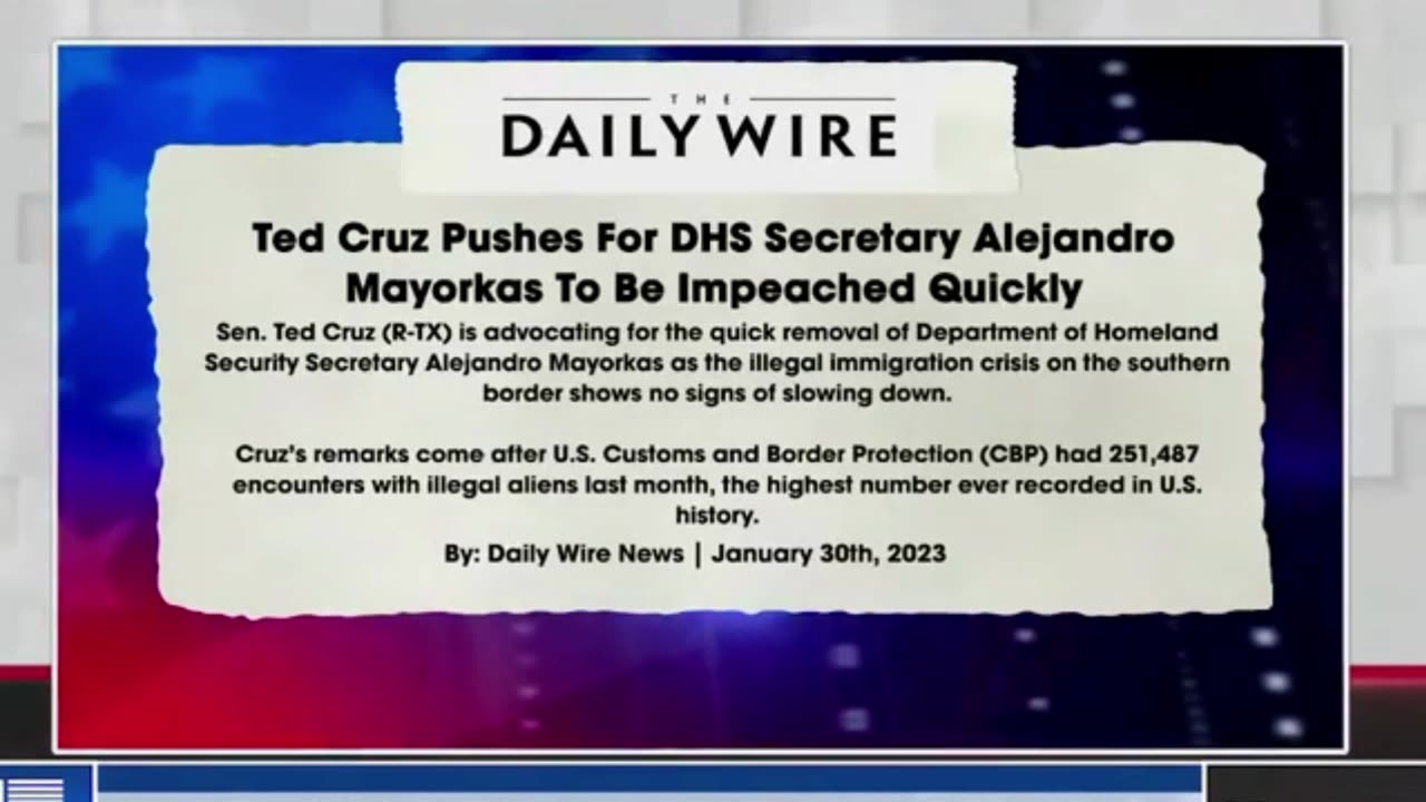 Ted Cruz Push For DHS Secretary To Be Impeached Quickly