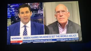 Newsmax rob Schmidt & victor Davis Hanson & Biden Iran incompetence Friday October 04