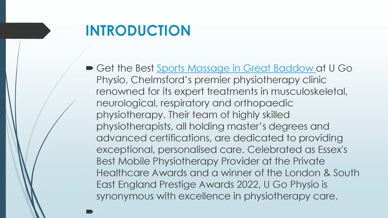 Get The Best Sports Massage in Great Baddow.