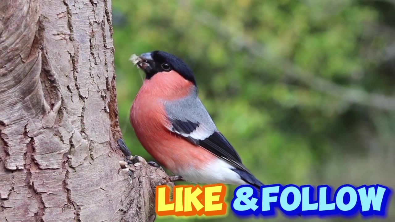 Bullfinch male bird