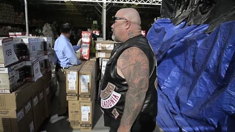 Hells Angels and Walmart provide bikes to kids