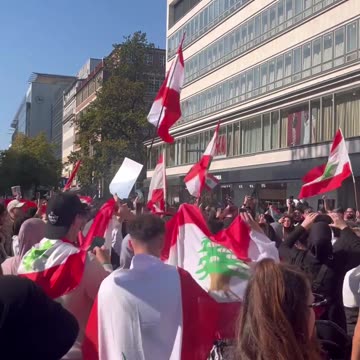 Yesterday in Hannover, Germany. After the Palestine supporters, the Lebanon
