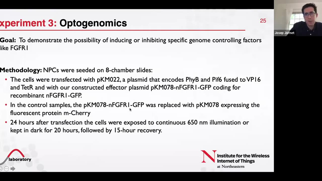 Dr. Josep Jornet - Optogenomic Interfaces Controlling Neuronal Networks through Light-mediated programming of Genomic Networks 2020 Walton Institute